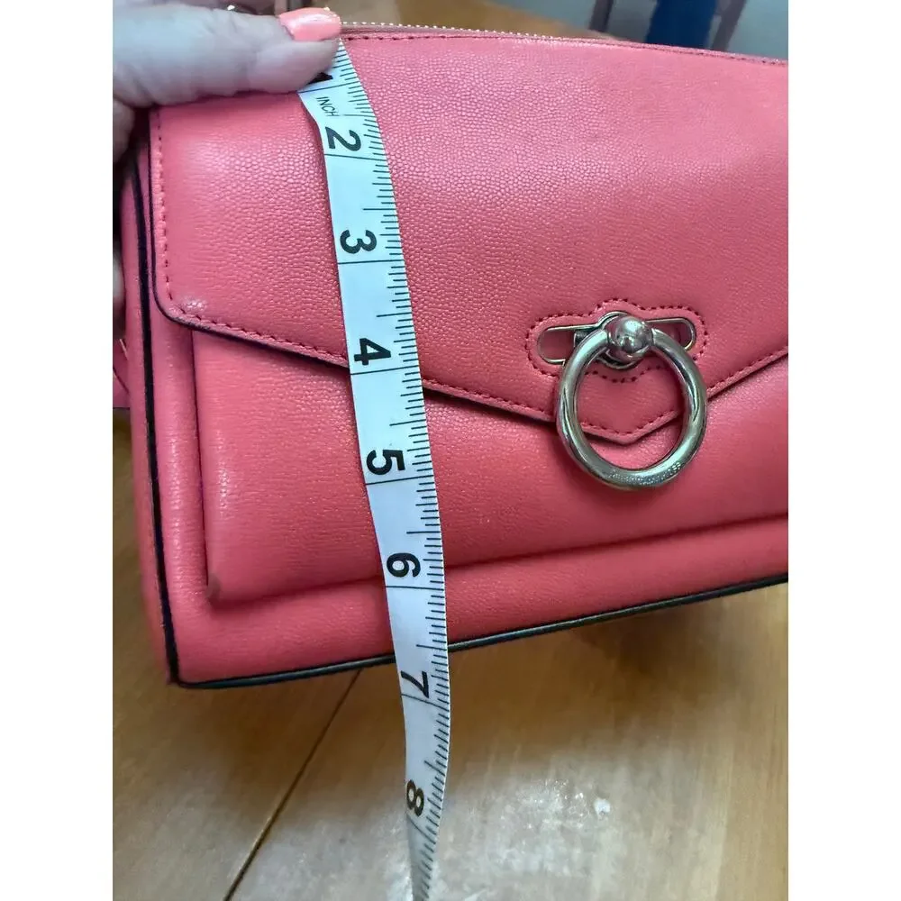 Rebecca Minkoff Jean Mac Crossbody in grapefruit adjustable strap classy minimal